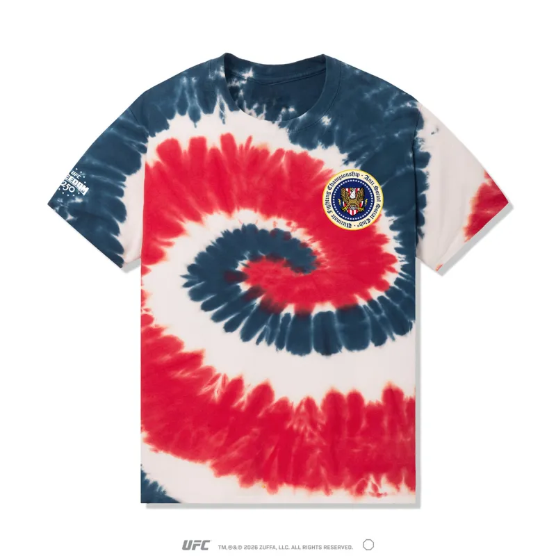 Unisex ASSC Americana Feat. UFC Freedom 250 Red Tie-Dye Seal T-Shirt made by Anti Social Social Club