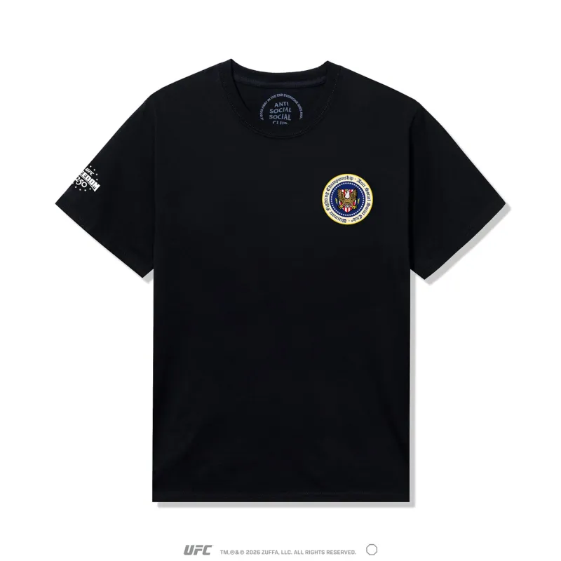 Unisex ASSC Americana Feat. UFC Freedom 250 Black Seal T-Shirt made by Anti Social Social Club