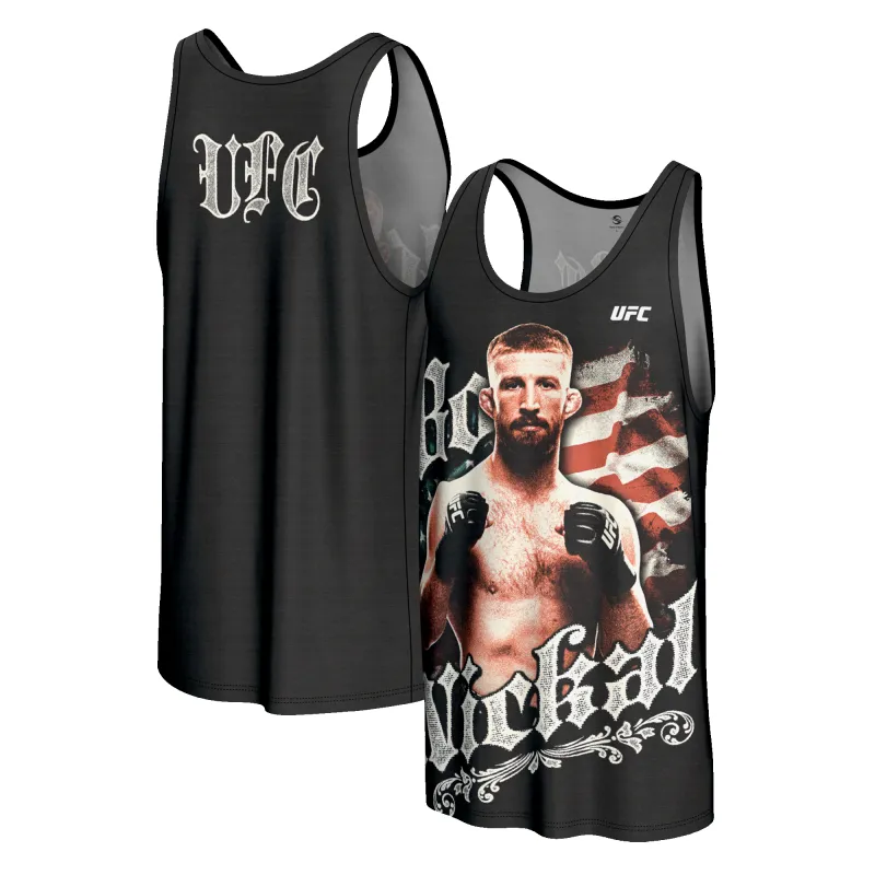 Men's ProSphere Black Bo Nickal UFC Fighter Collection Tank Top made by UFC