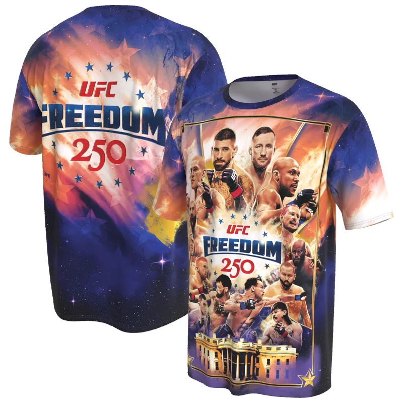 Men's ProSphere Blue UFC Freedom 250 Artist Series T-Shirt made by UFC