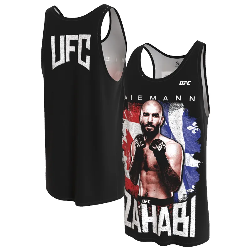 Men's ProSphere Black Aiemann Zahabi UFC Fighter Collection Tank Top made by UFC