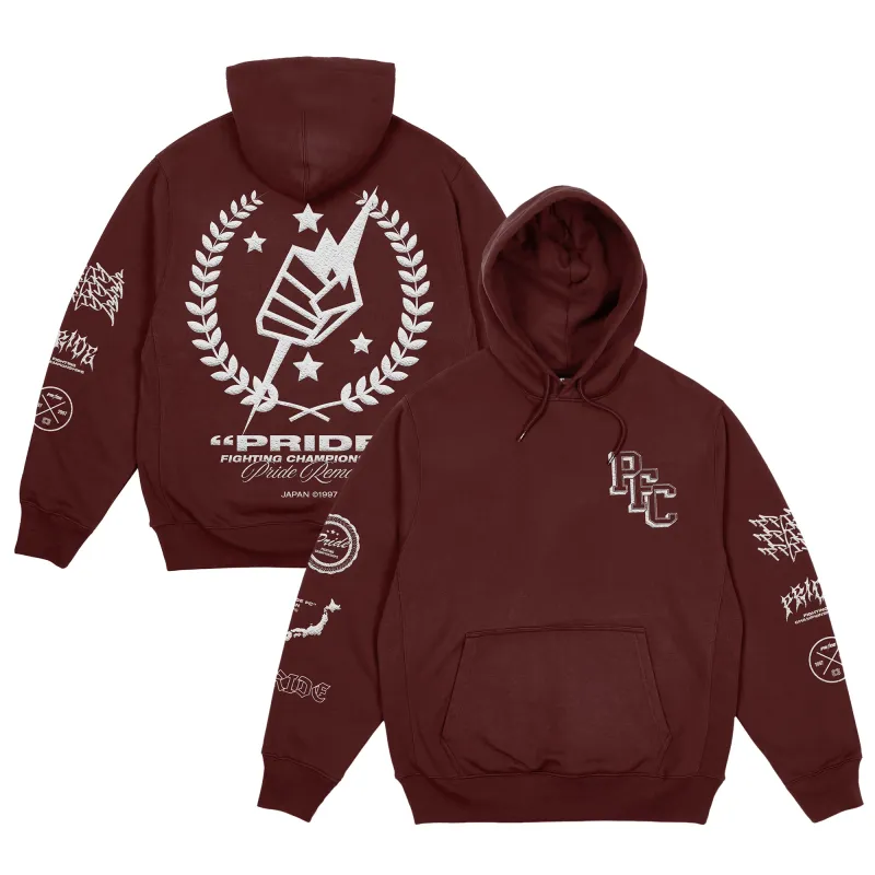 Men's Pride Fighting Championship Burgundy Remains Hoodie made by UFC