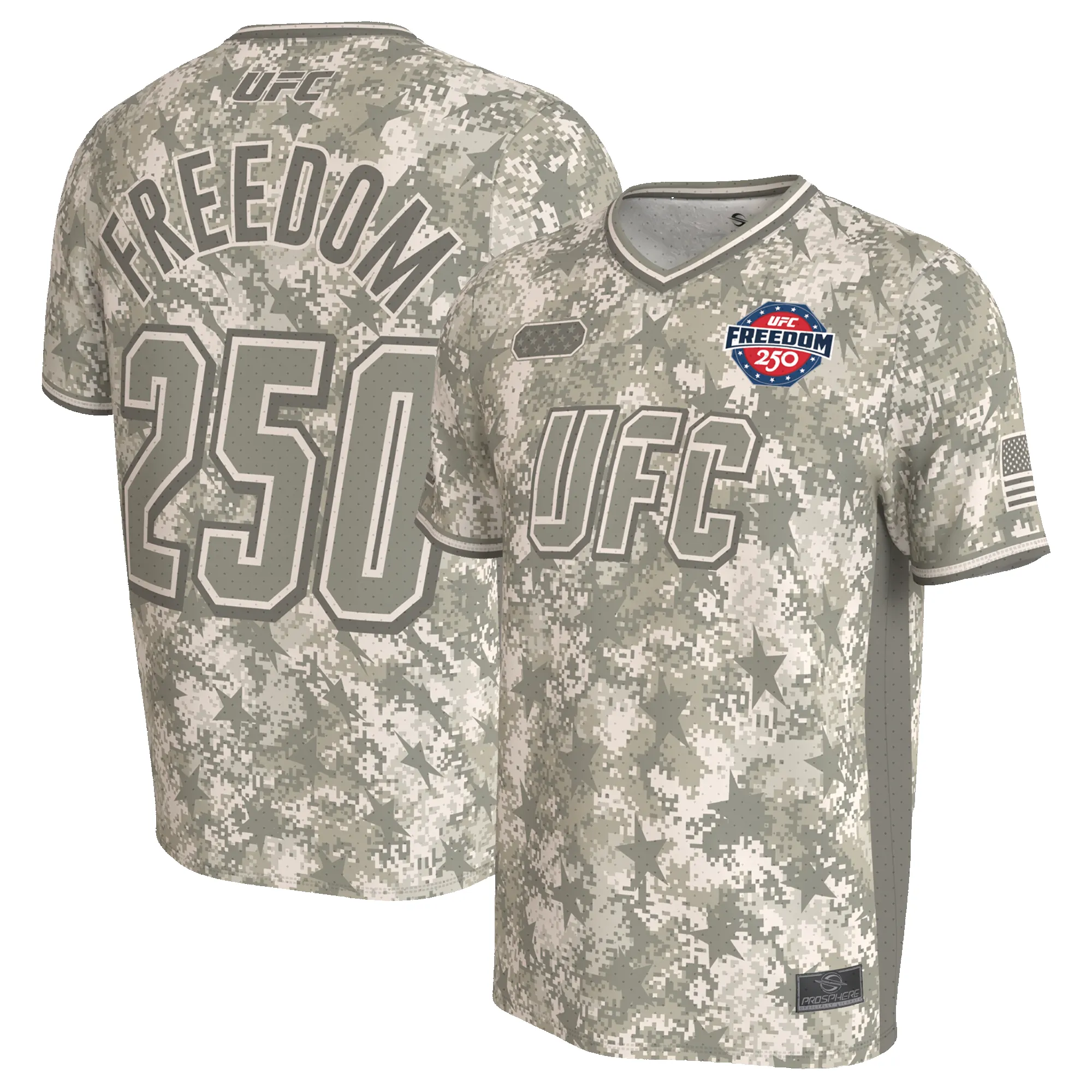 Unisex ProSphere Camo UFC Freedom 250 Soccer Jersey sold by UFC