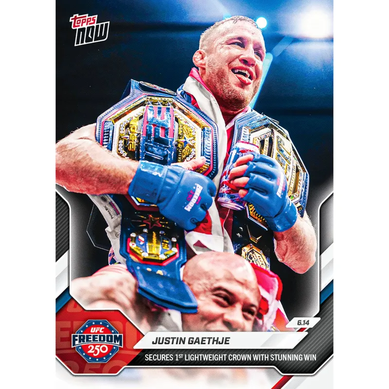 Justin Gaethje - 2026 UFC Topps NOW® - Card 18 made by UFC