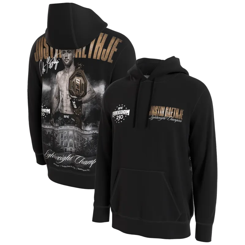 Youth ProSphere Black Justin Gaethje UFC Freedom 250 Lightweight Champion Hoodie made by UFC
