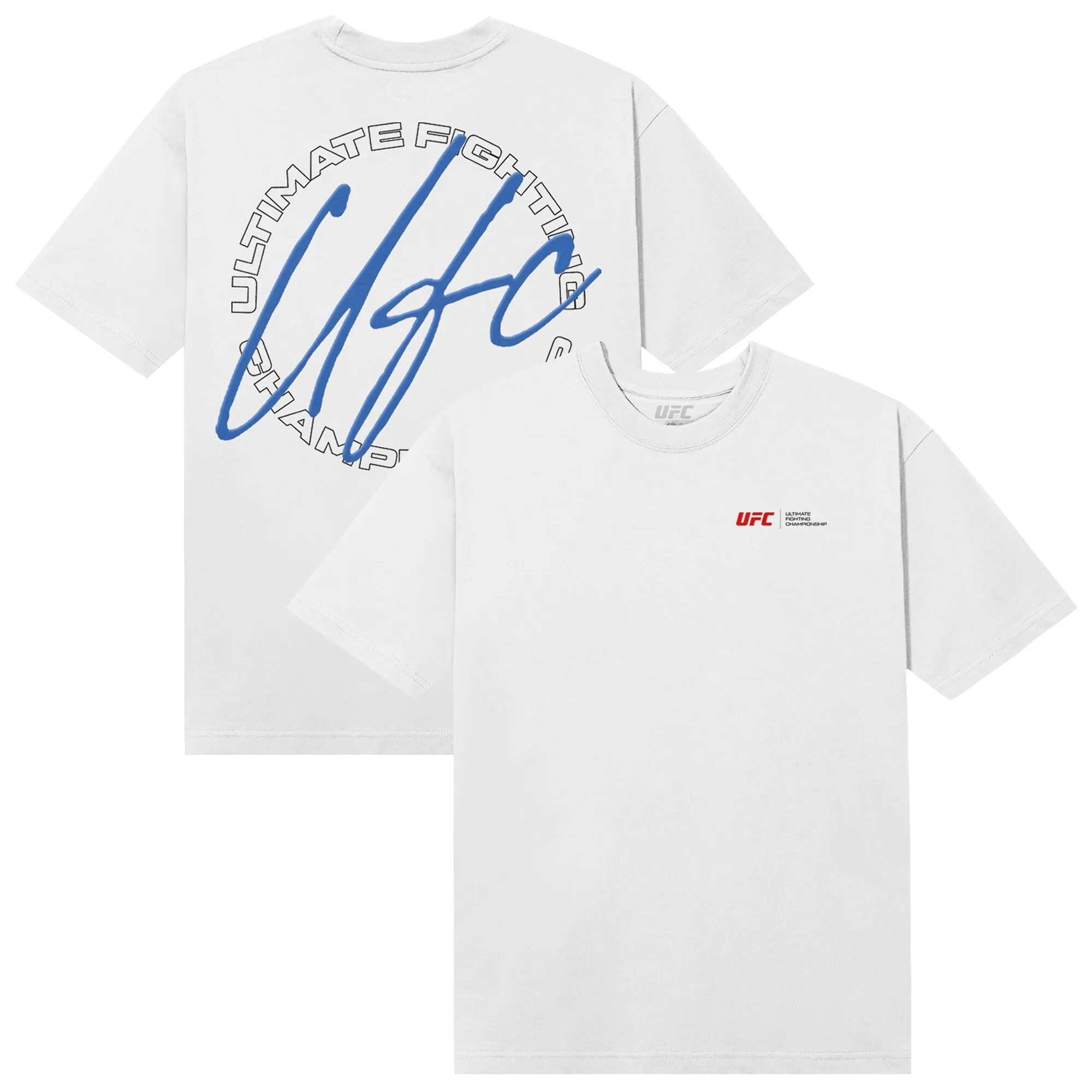 Men's UFC White Cursive T-Shirt sold by UFC