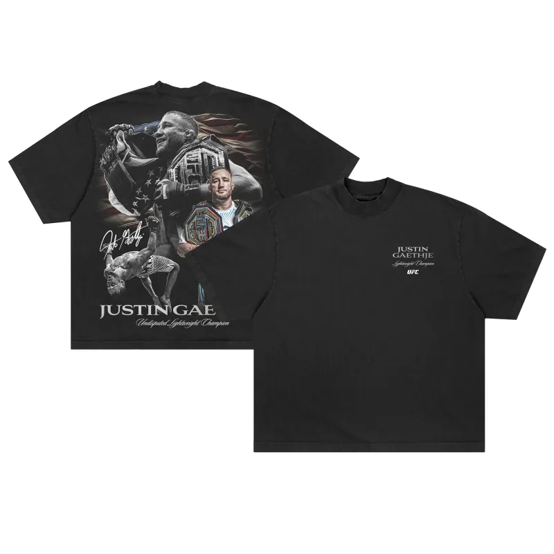 Men's UFC Black Justin Gaethje Year Of The Patriot T-Shirt made by UFC