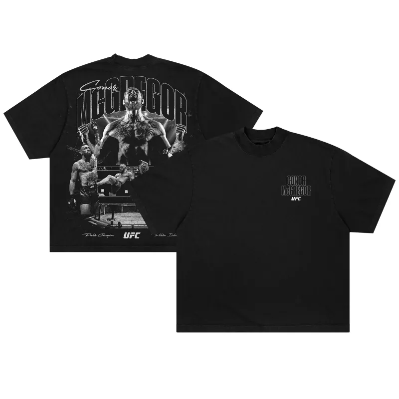 Men's UFC Black Conor McGregor Octagon Vibes T-Shirt made by UFC