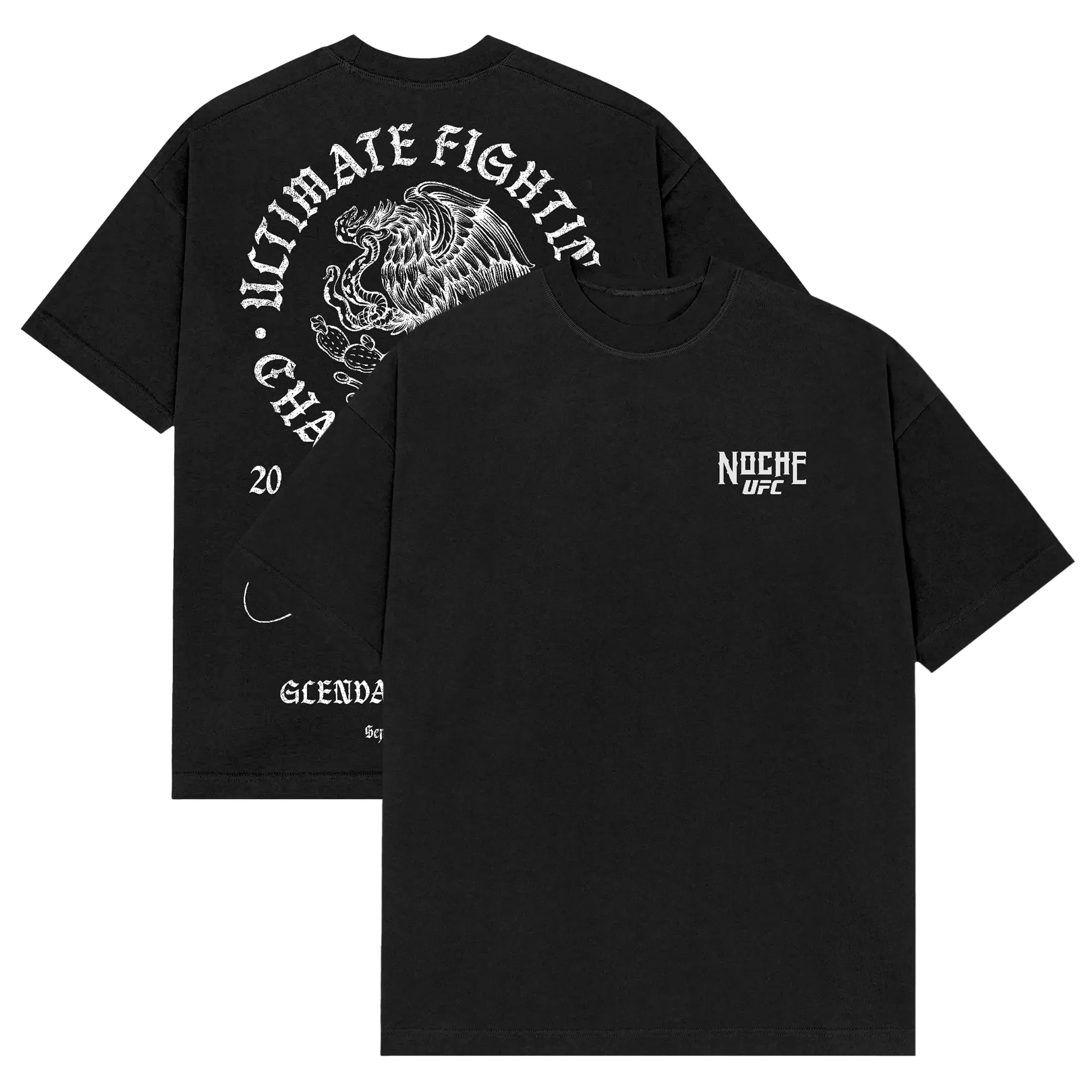 Men's Black Noche UFC Glendale Relaxed Boxy T-Shirt sold by UFC