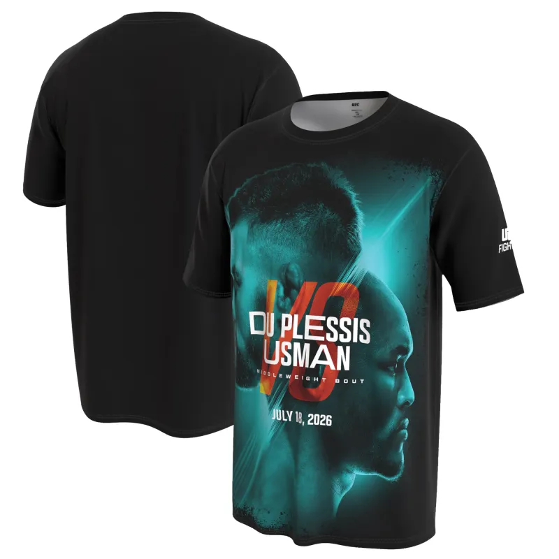 Men's ProSphere Black UFC Fight Night: Du Plessis vs. Usman T-Shirt made by UFC