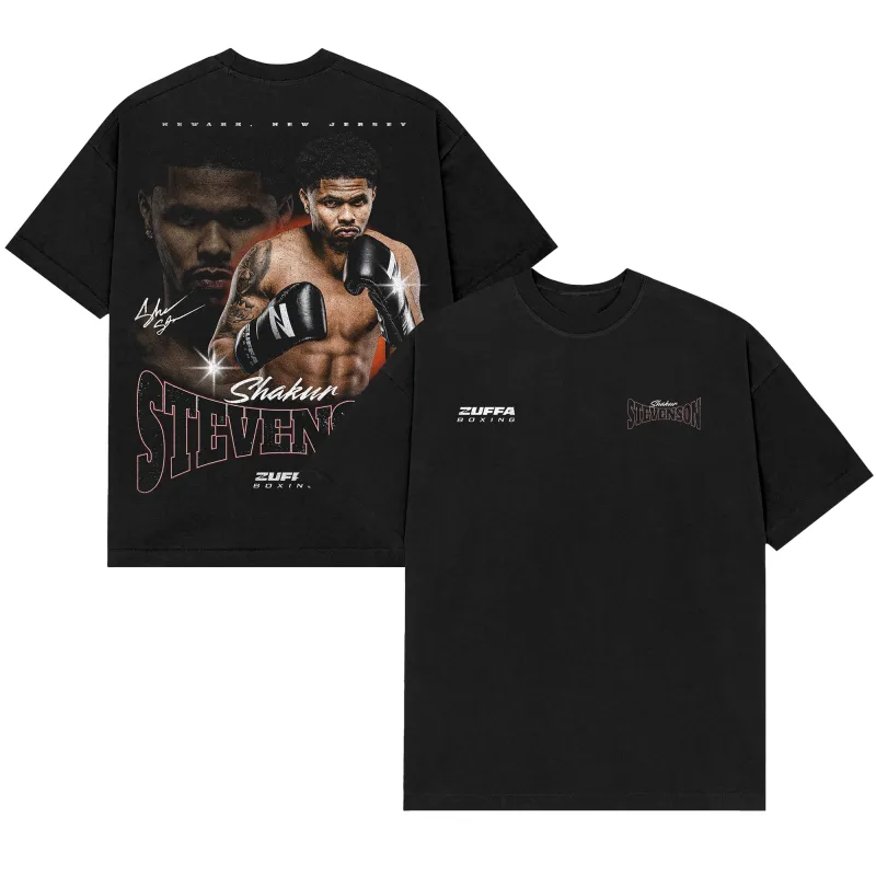 Men's Shakur Stevenson Black Zuffa Boxing T-Shirt made by UFC
