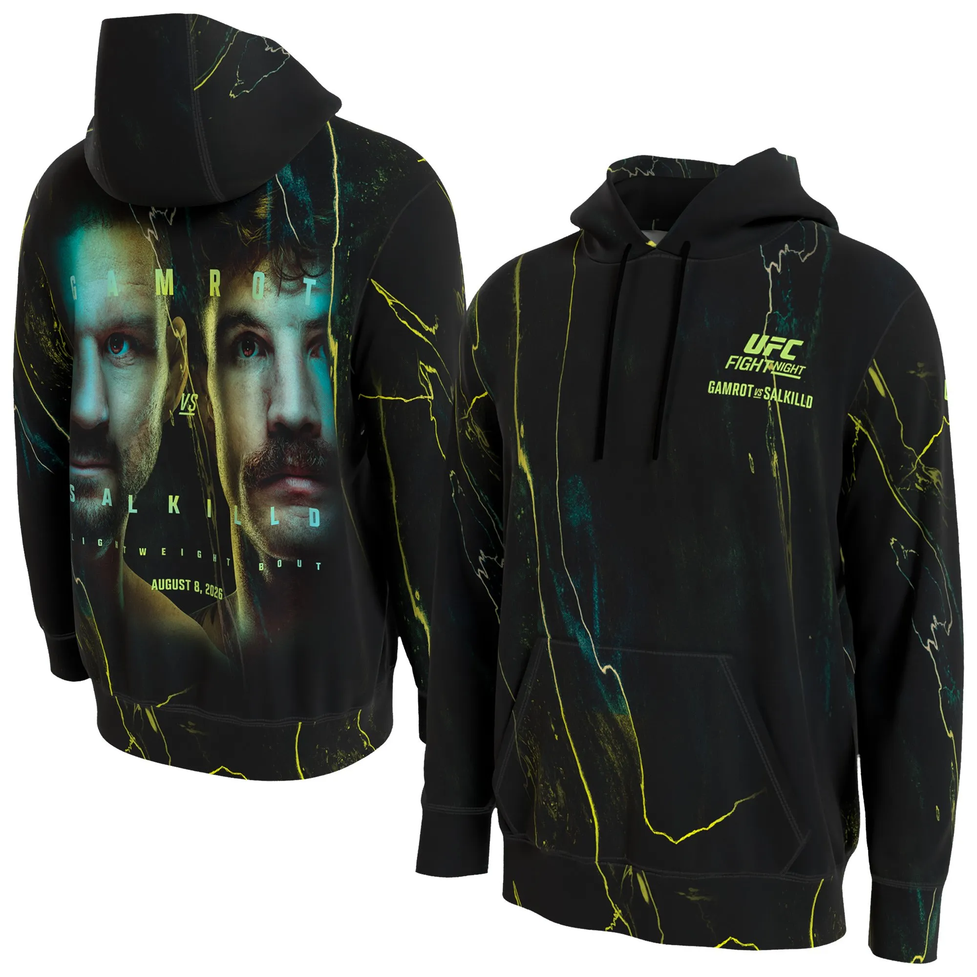 Men's ProSphere Black UFC Gamrot vs. Salkilld Fight Night Hoodie sold by UFC