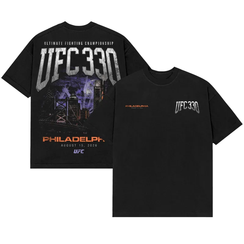 Men's Black UFC 330 Relaxed Boxy T-Shirt made by UFC