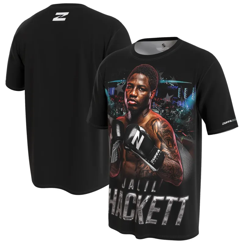 Men's ProSphere Black Jalil Hackett T-Shirt made by UFC