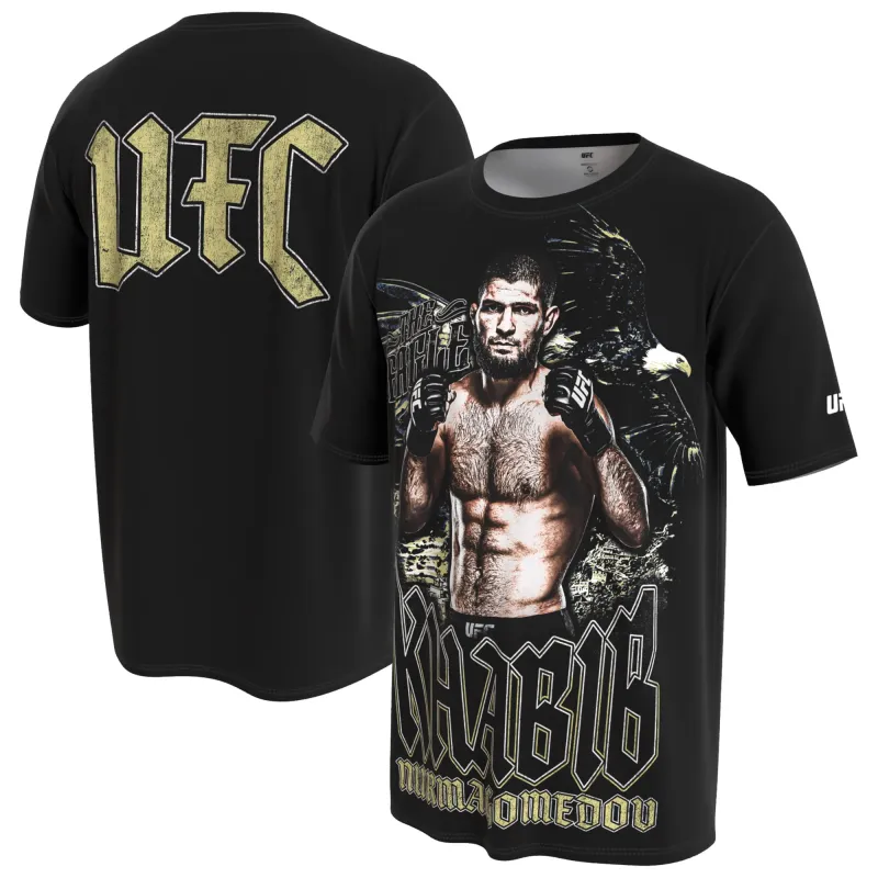 Men's ProSphere  Black Khabib Nurmagomedov T-Shirt made by UFC