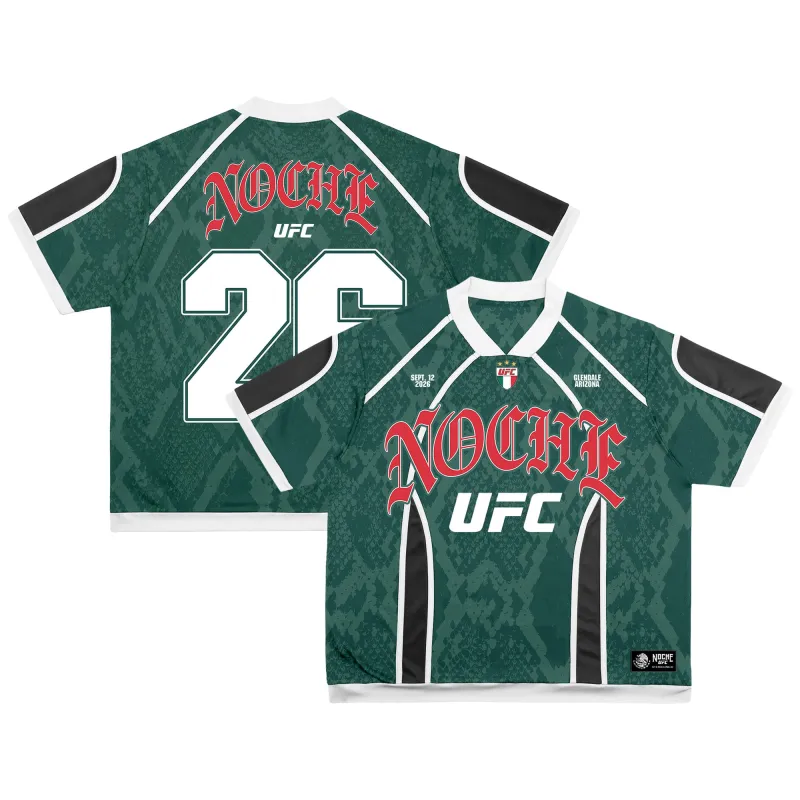 Men's Green UFC Noche 2026 Soccer Jersey made by UFC