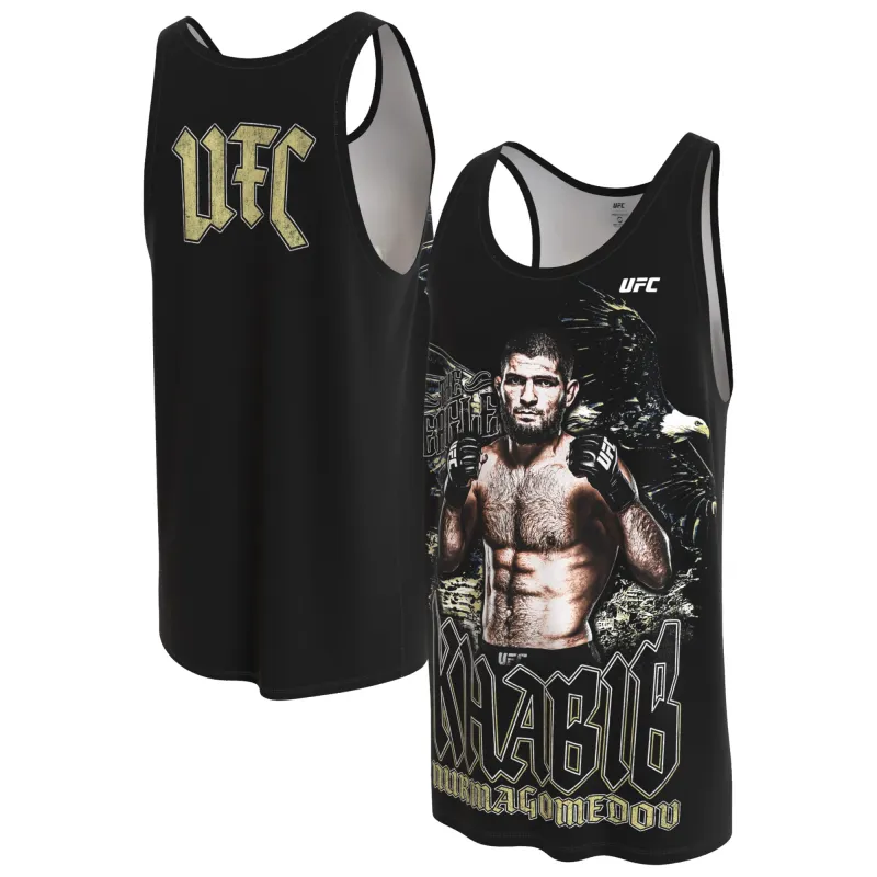 Men's ProSphere Black Khabib Nurmagomedov Tank Top made by UFC
