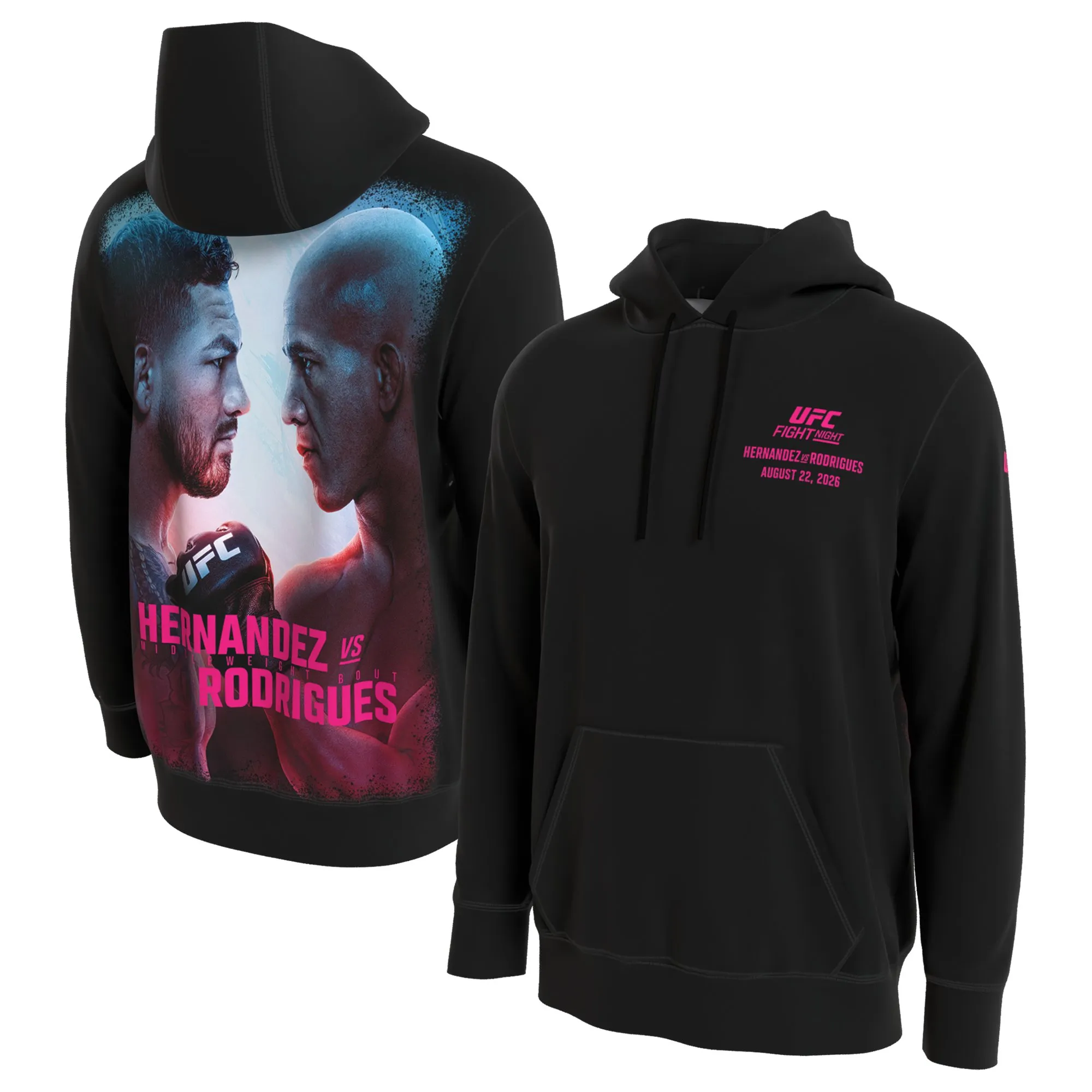 Men's ProSphere Black UFC Hernandez vs. Rodrigues Fight Night Hoodie sold by UFC