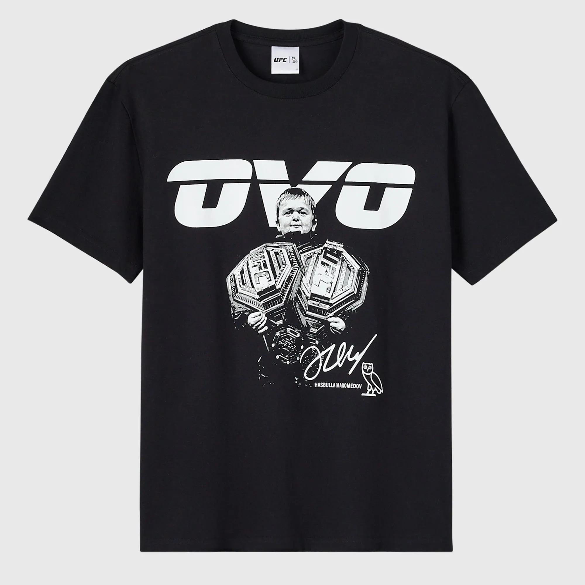 Men's OVO x UFC Black Hasbulla Graphic T-Shirt sold by UFC