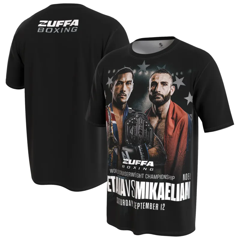 Men's ProSphere Opetaia vs. Mikaelian Black Zuffa Boxing T-Shirt made by UFC