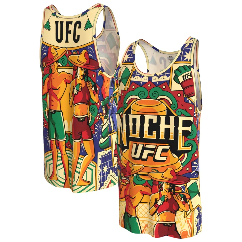 Men's ProSphere Cream Noche UFC Tank Top made by UFC