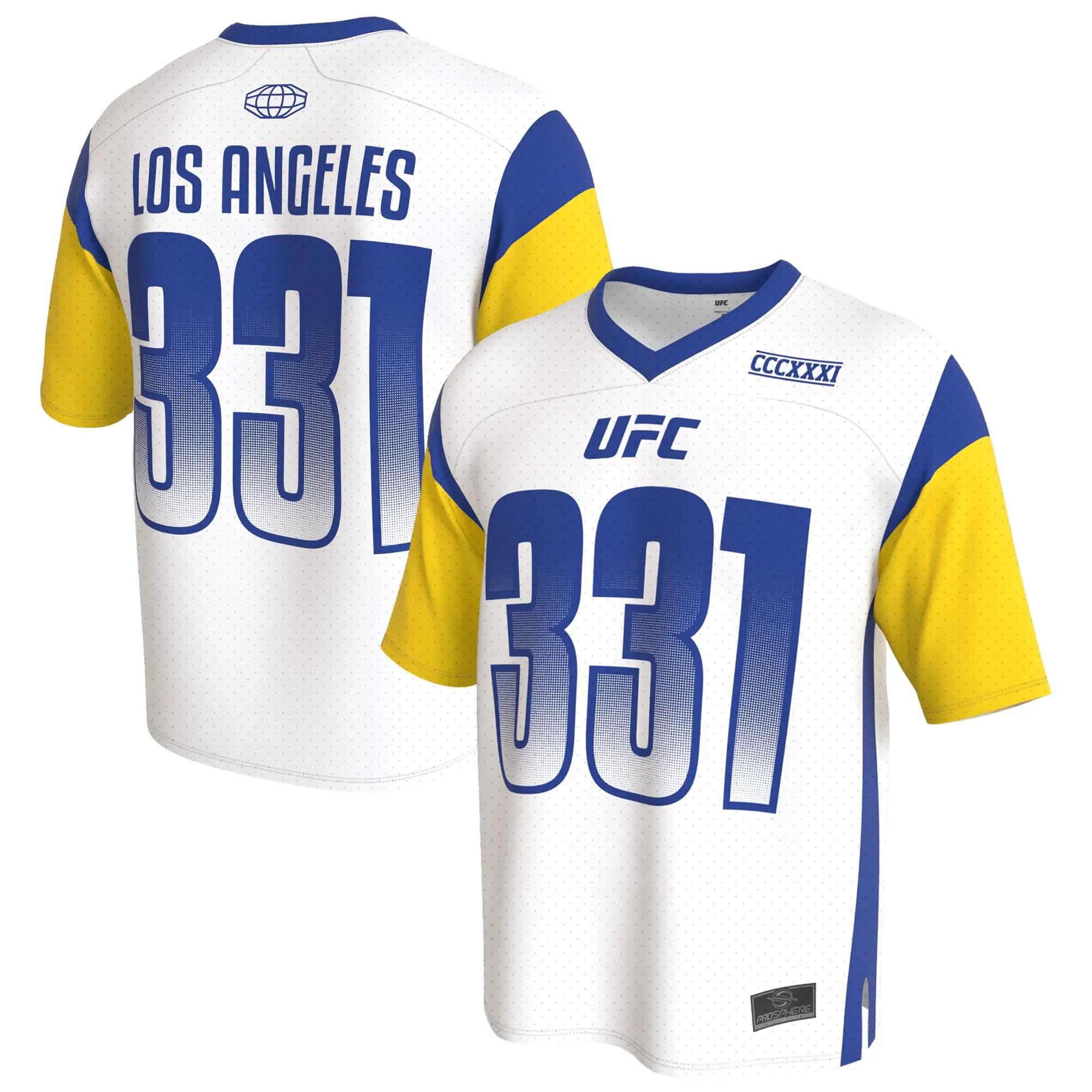 Men's ProSphere White UFC 331 Football Jersey sold by UFC