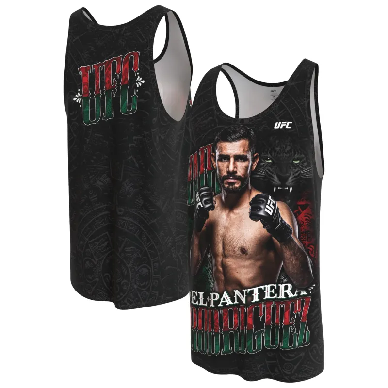 Men's ProSphere Black Yair Rodríguez El Panter Tank Top made by UFC