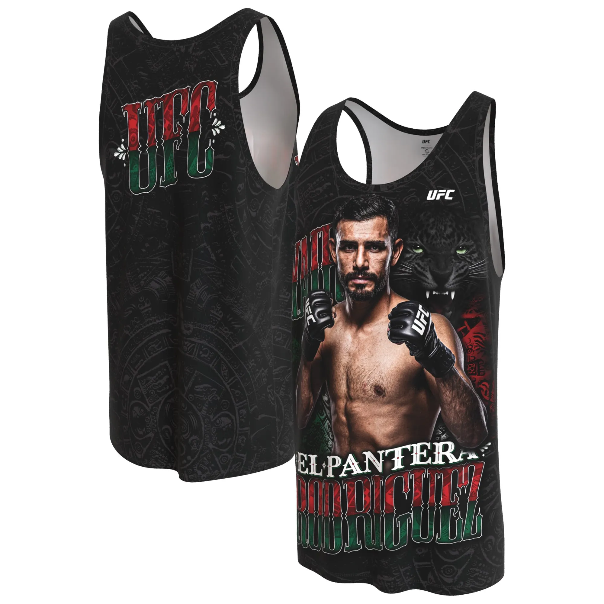 Men's ProSphere Black Yair Rodríguez El Panter Tank Top sold by UFC