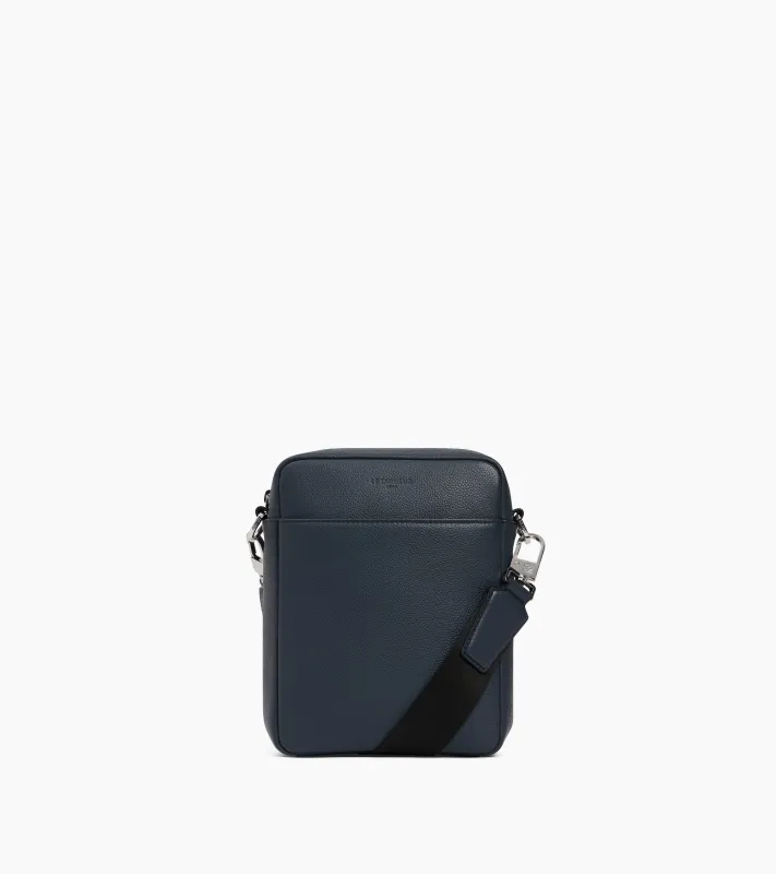 Marceau small zipped satchel in grained leather sold by Le Tanneur