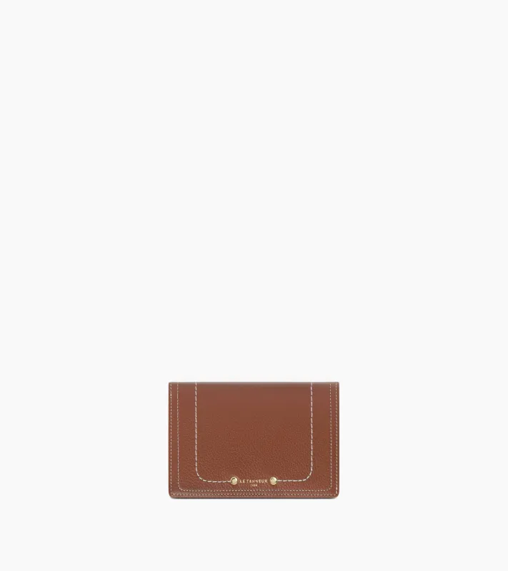 Ella medium wallet in grained leather sold by Le Tanneur