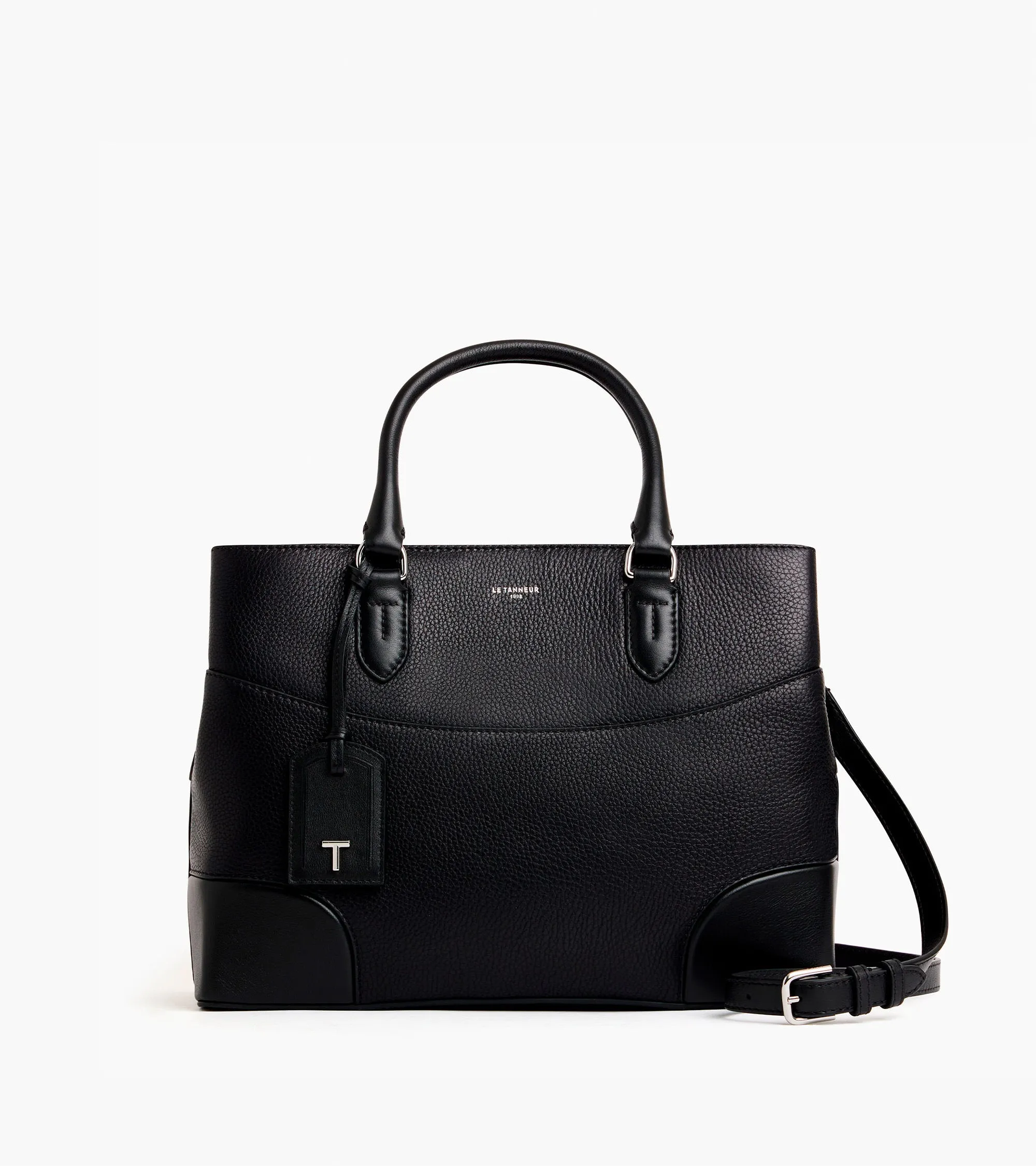 Romy large handbag in smooth grained leather sold by Le Tanneur