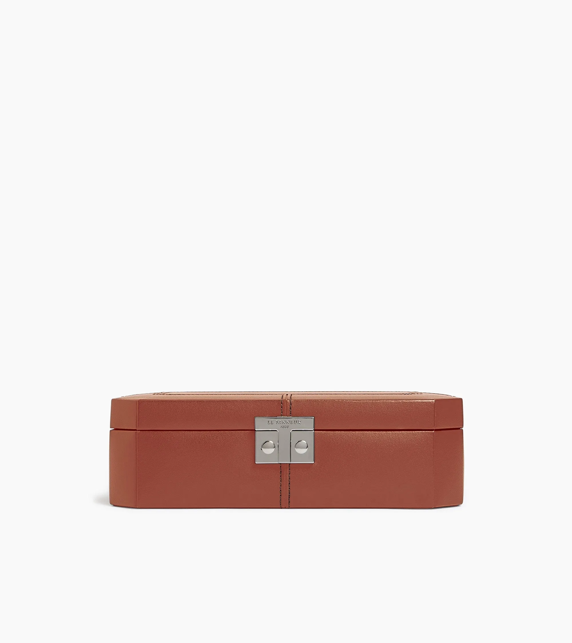 Box for 8 watches with T-clasp in leather sold by Le Tanneur product image thumbnail 4