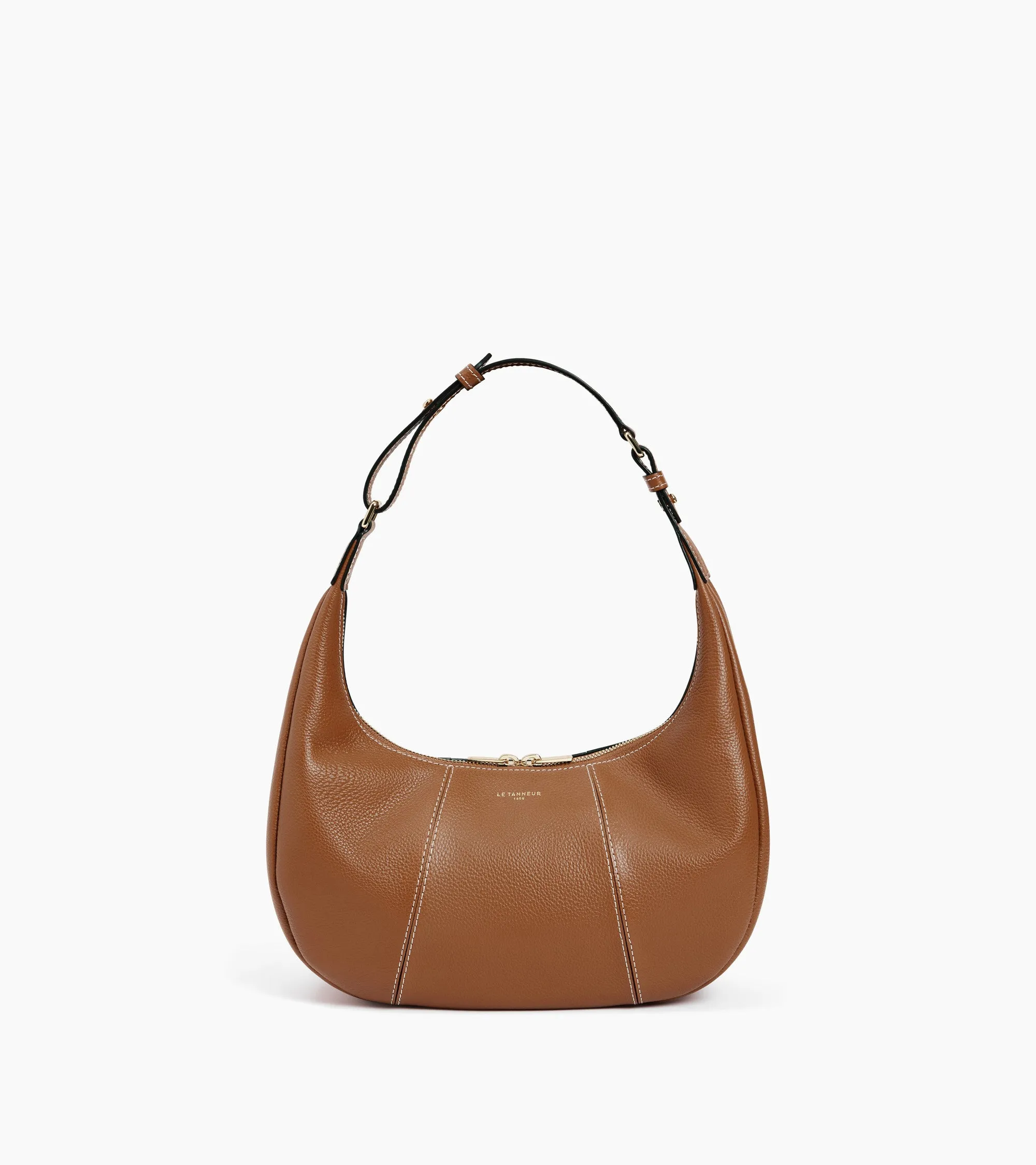 Small Hobo Bag in grained leather sold by Le Tanneur product image thumbnail 5