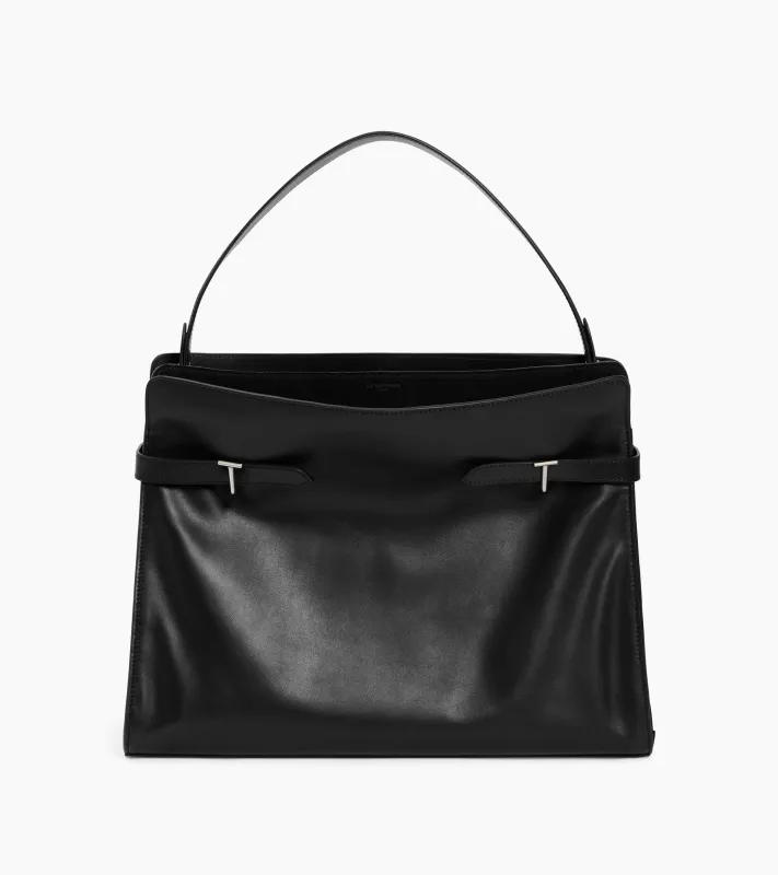 Emie maxi shoulderbag in smooth leather and nubuck sold by Le Tanneur