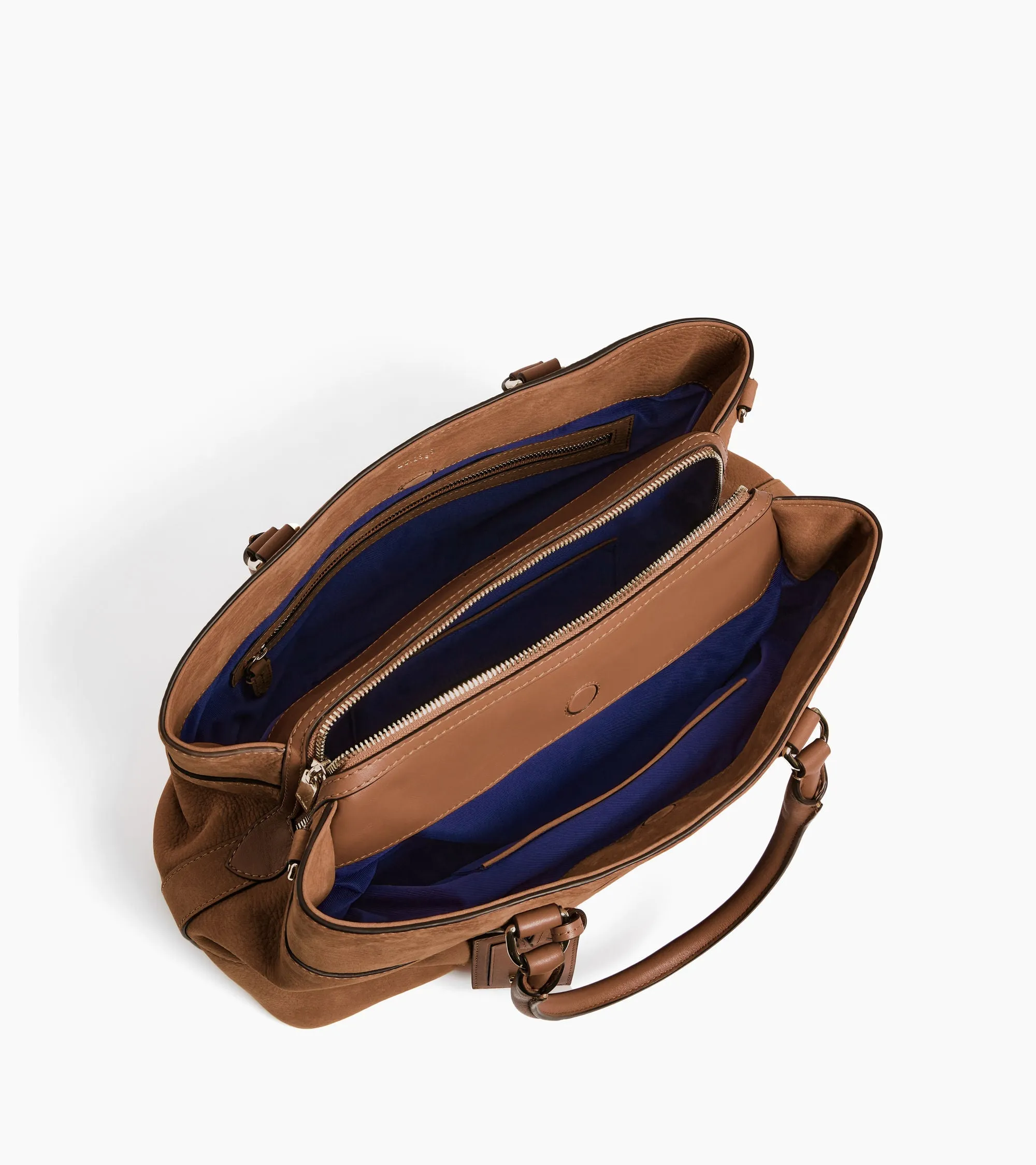 Romy large handbag in grained nubuck leather sold by Le Tanneur product image thumbnail 4