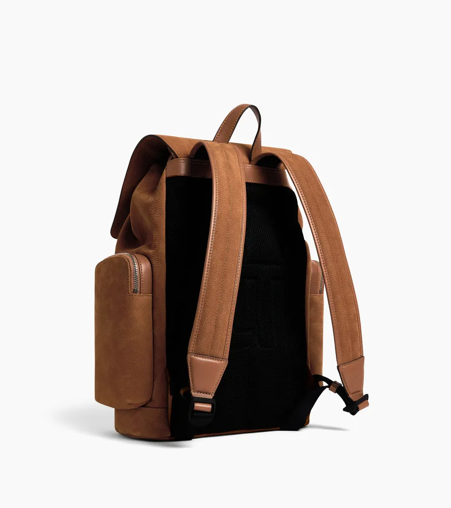 Maurice backpack in grained nubuck leather with a flap sold by Le Tanneur product image thumbnail 5