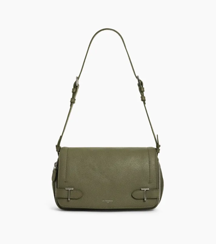 Simone small bag with crossbody strap in grained leather sold by Le Tanneur