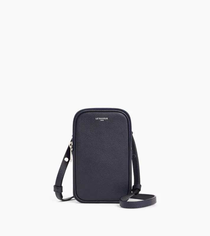 Phone case in grained leather sold by Le Tanneur