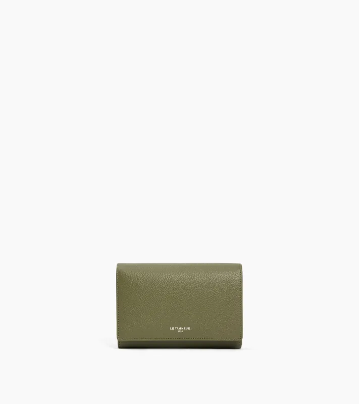 Emilie wallet in grained leather sold by Le Tanneur