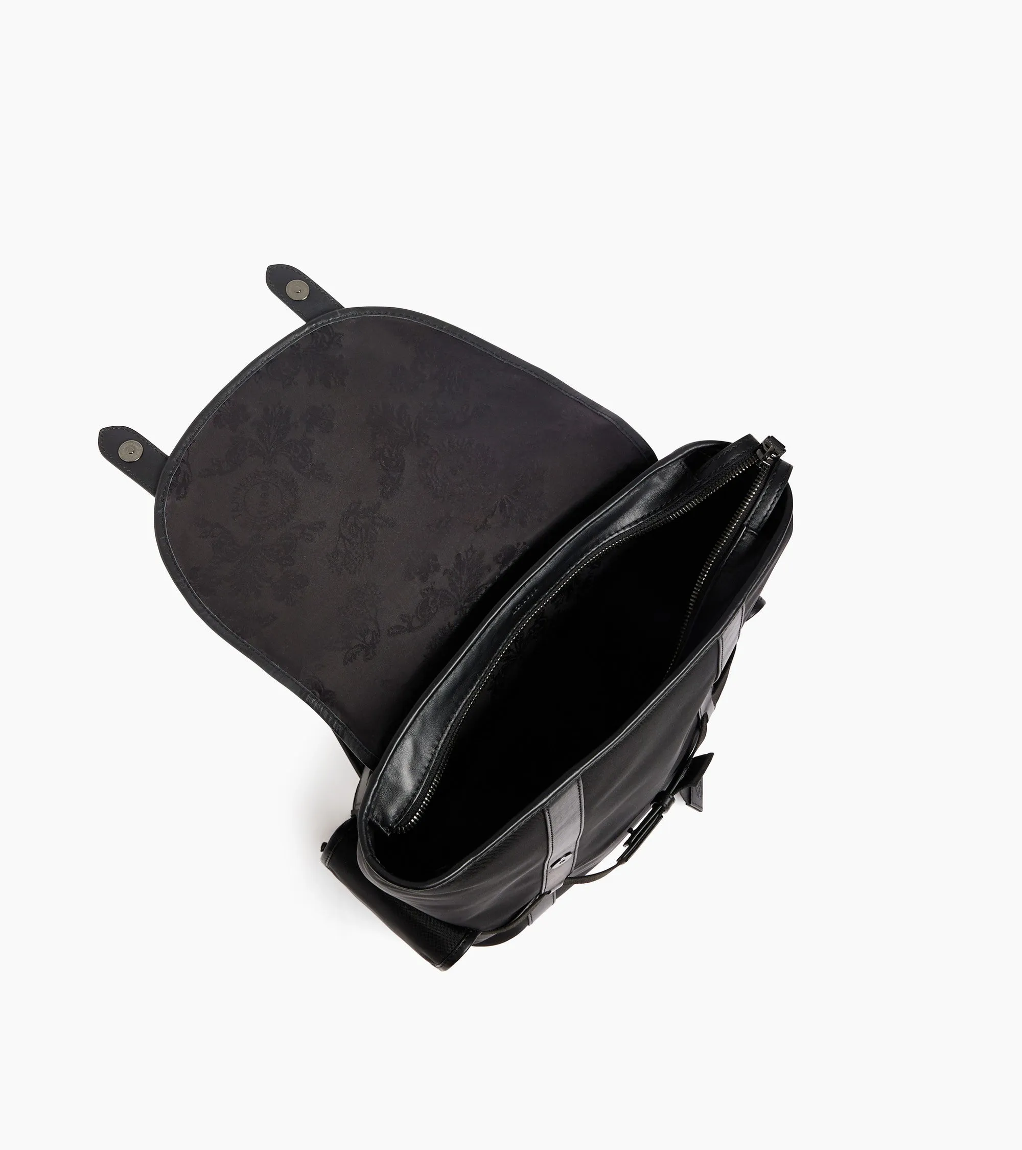 Noah flap backpack in nylon canvas sold by Le Tanneur product image thumbnail 5