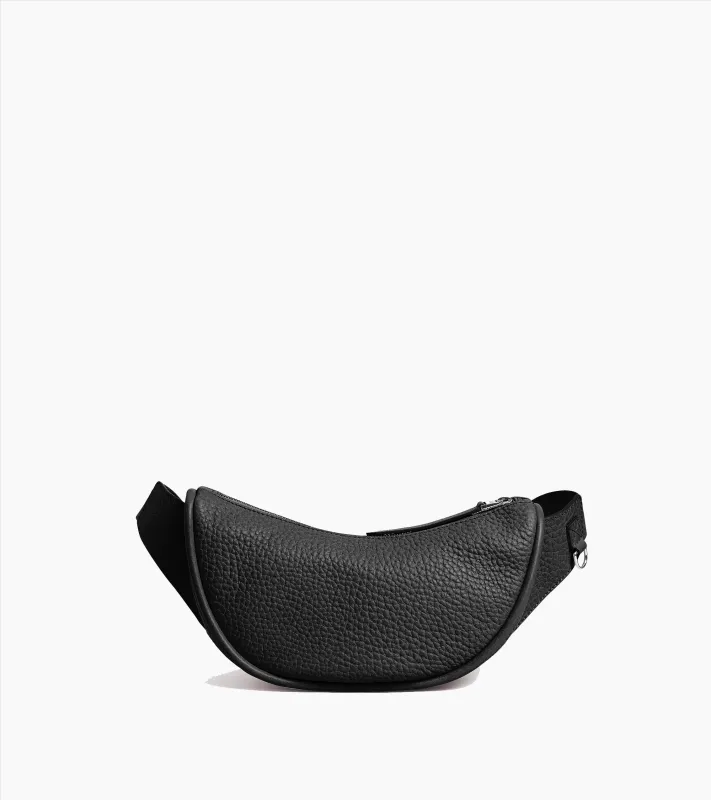 Noah belt bag in buffalo grain leather and smooth leather sold by Le Tanneur