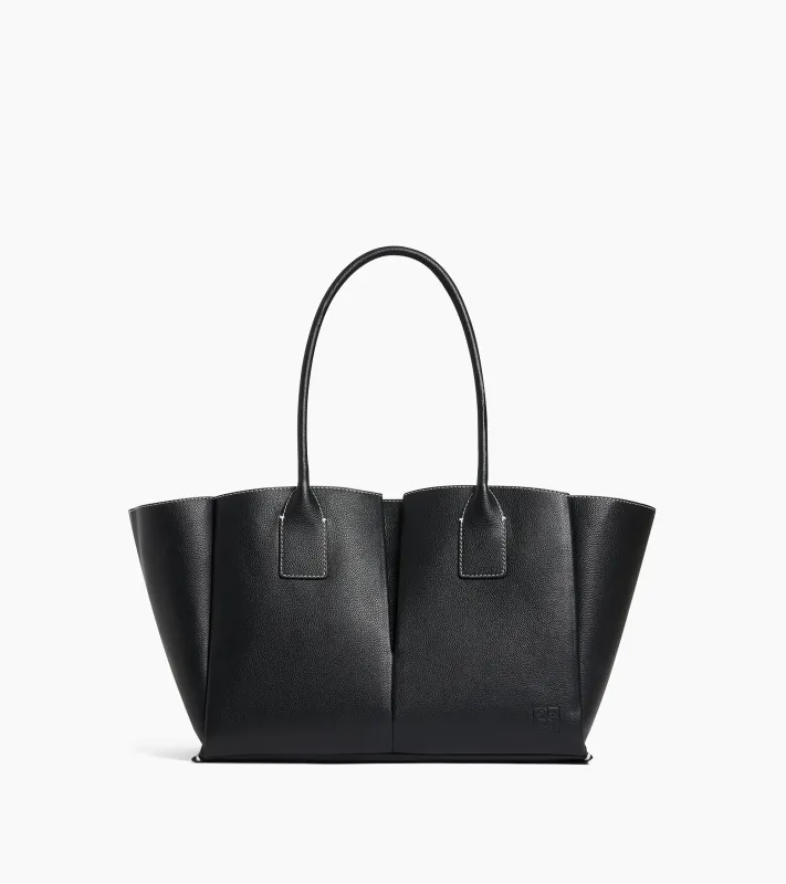 Elena large tote bag in grained leather sold by Le Tanneur