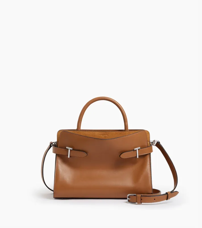 Emie medium handbag in smooth leather and nubuck sold by Le Tanneur