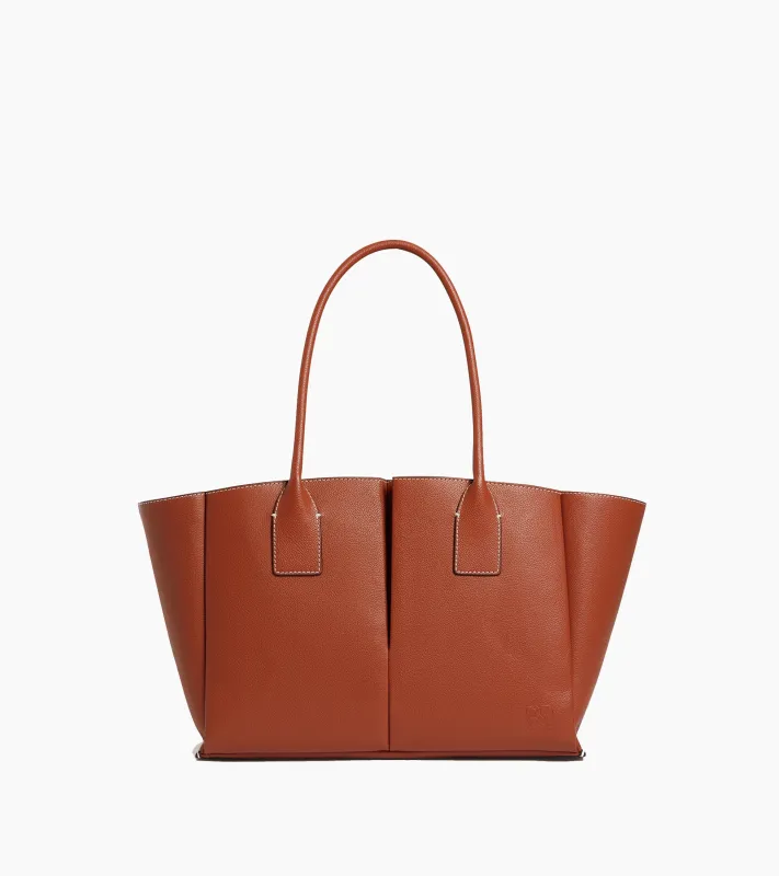 Elena large tote bag in grained leather sold by Le Tanneur