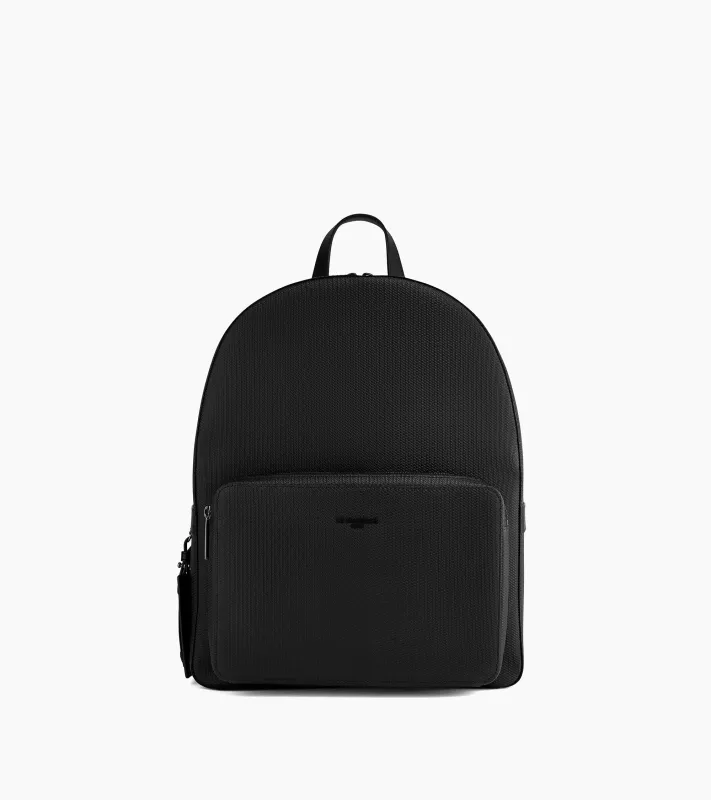 Emile zipped leather backpack in signature T leather sold by Le Tanneur