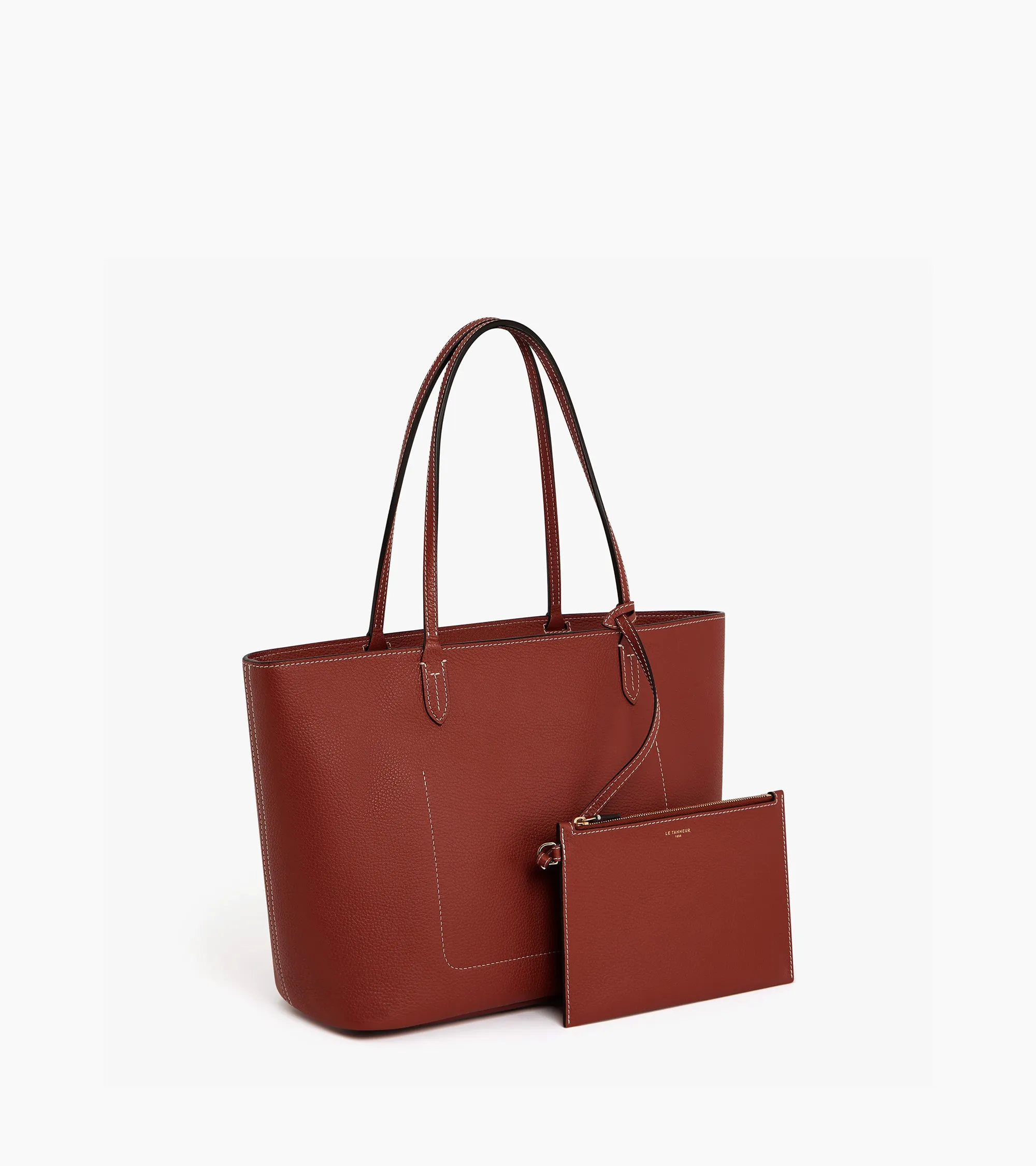 Louise large tote in grained leather sold by Le Tanneur product image thumbnail 5