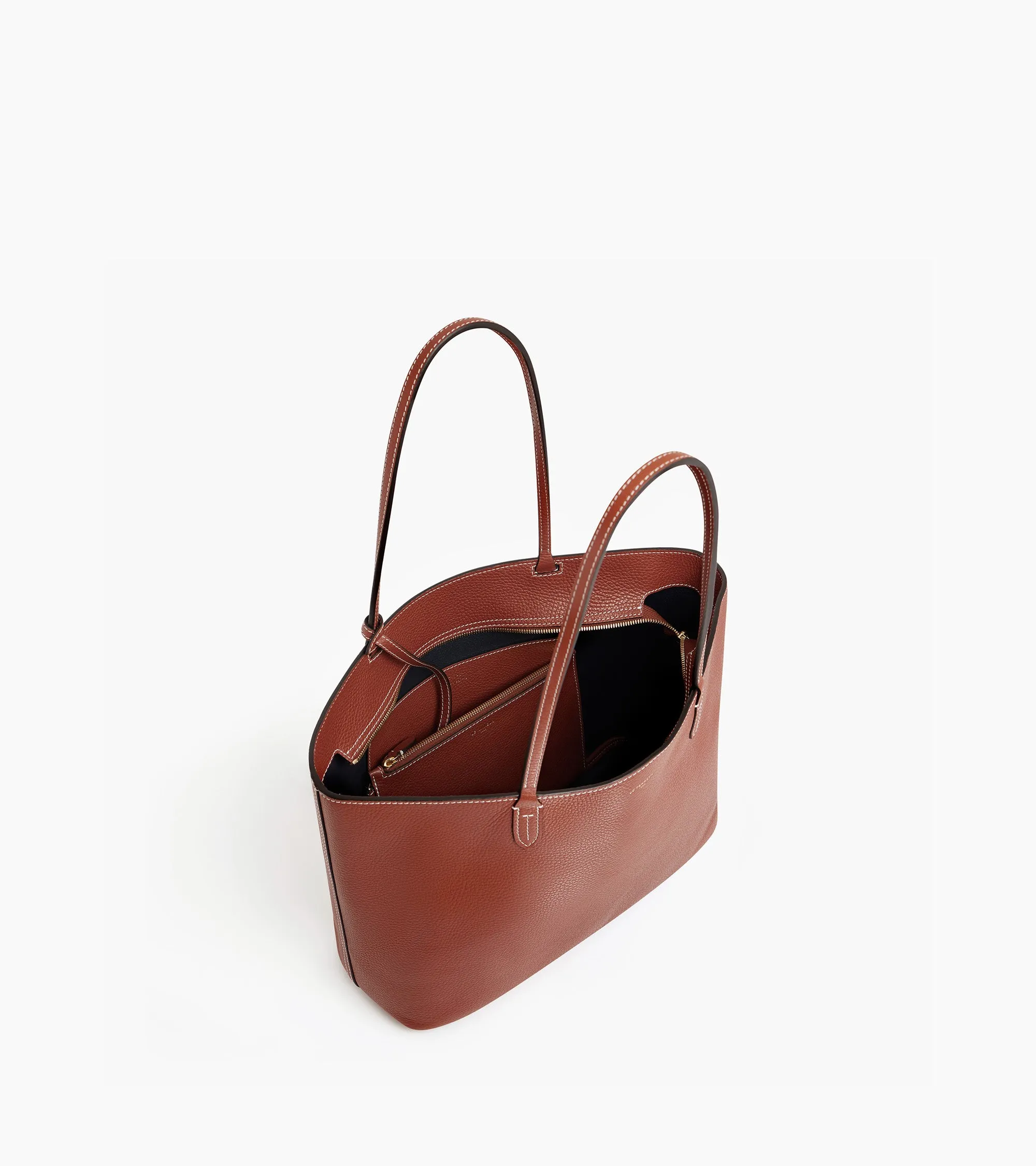 Louise large tote in grained leather sold by Le Tanneur product image thumbnail 4