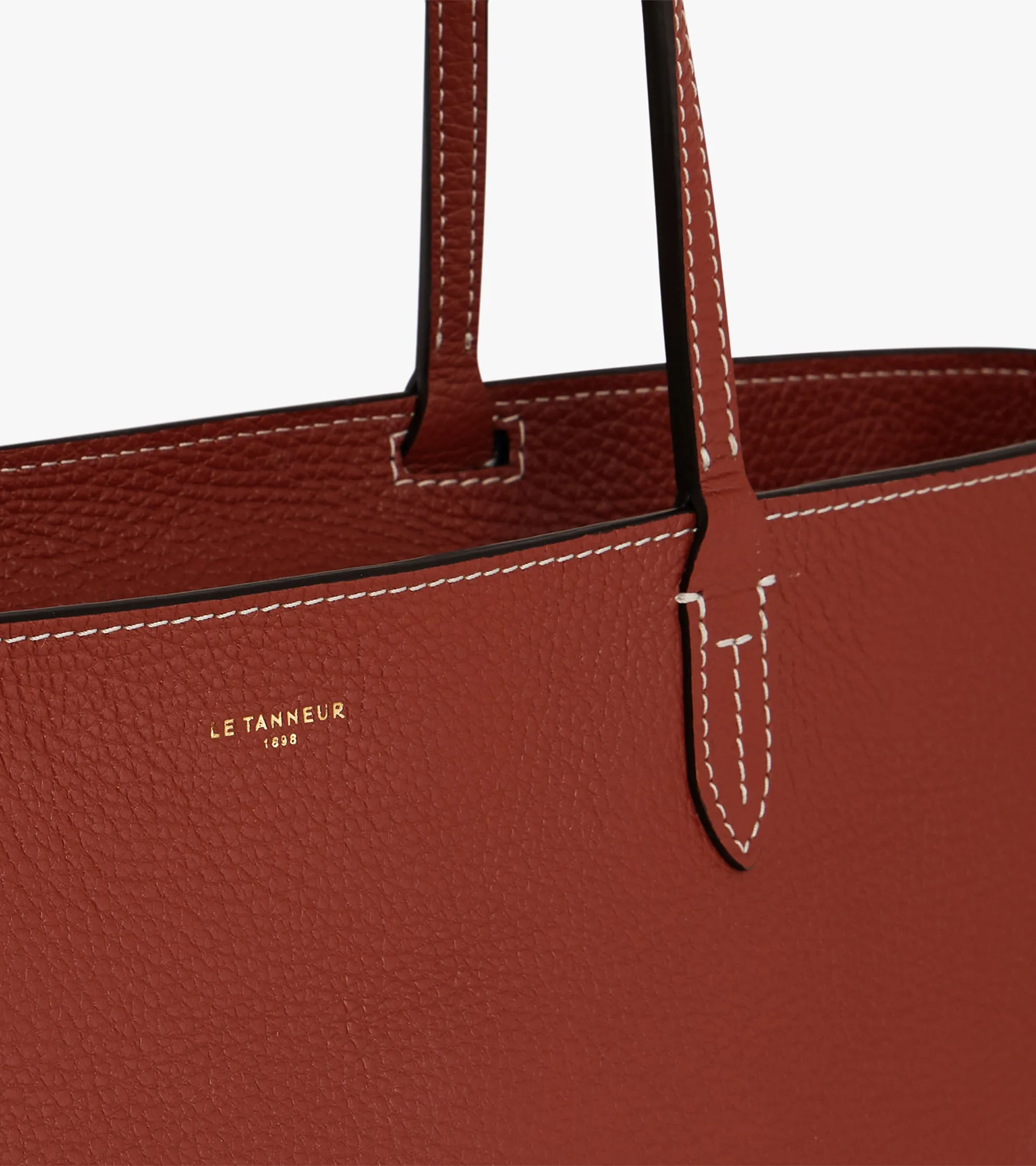 Louise large tote in grained leather sold by Le Tanneur product image thumbnail 3