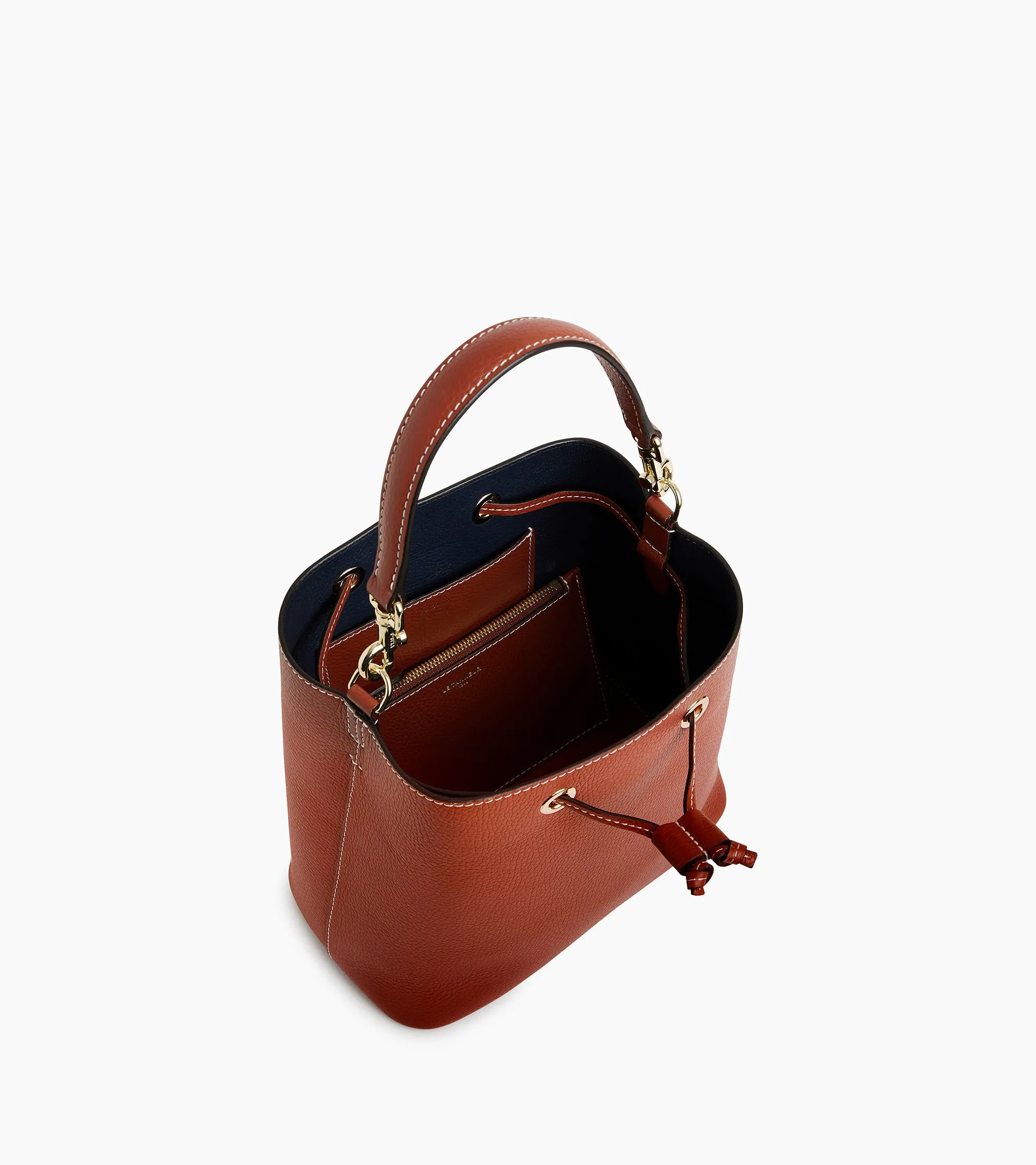 Louise bucket bag in grained leather sold by Le Tanneur product image thumbnail 3