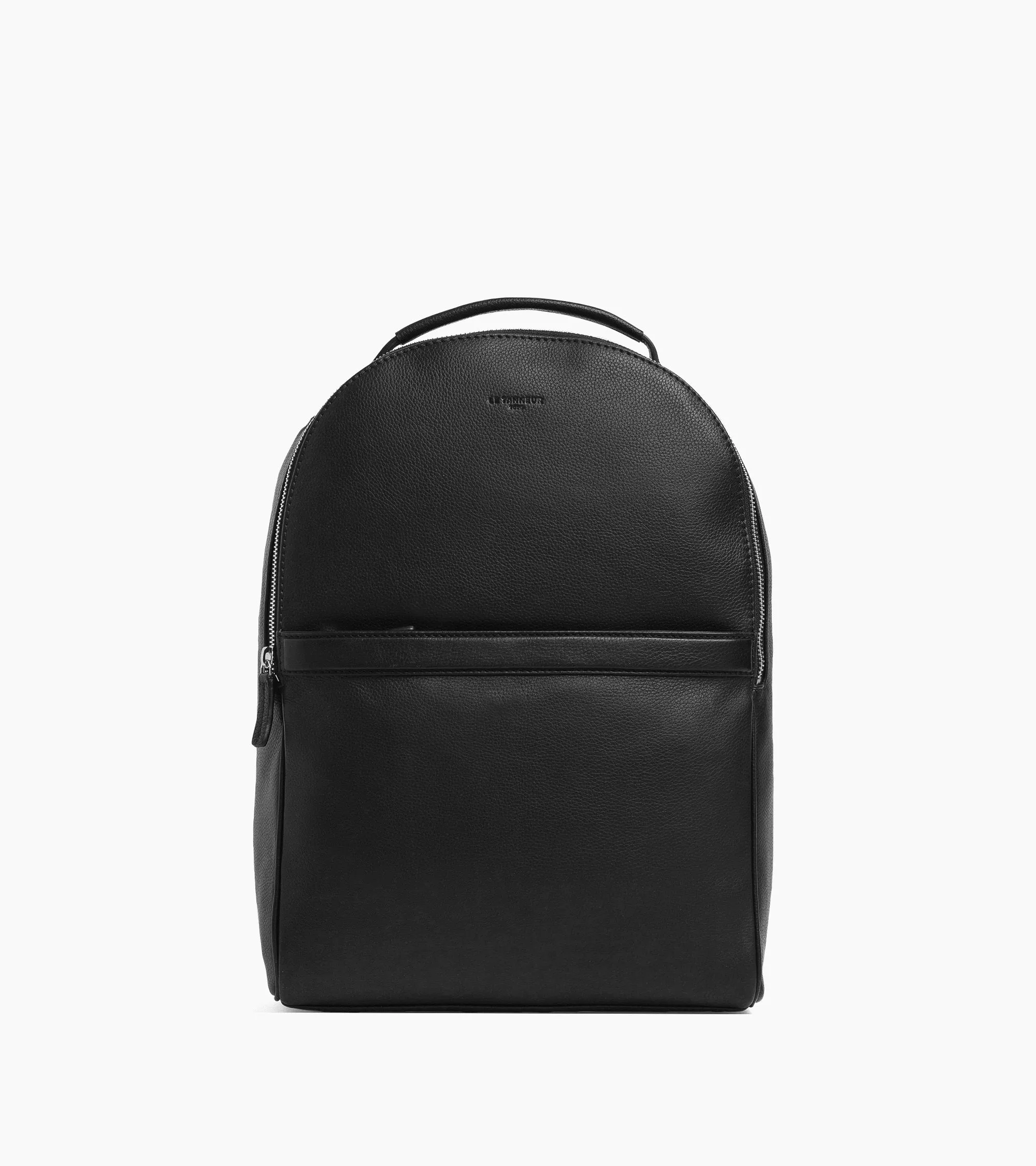 Charles zipped backpack in grained leather sold by Le Tanneur